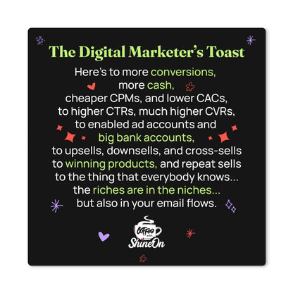 ShineOn Digital Marketer's Toast Metal Print