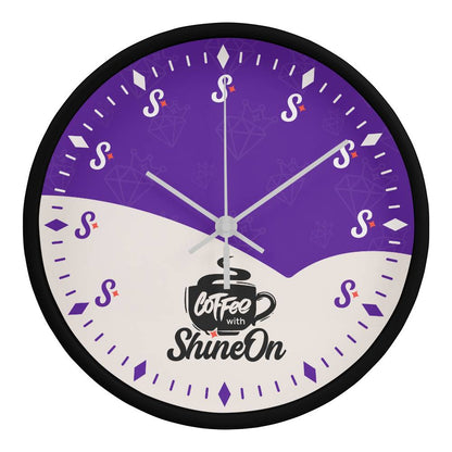 Coffee with ShineOn Logo Clock