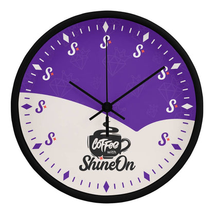 Coffee with ShineOn Logo Clock