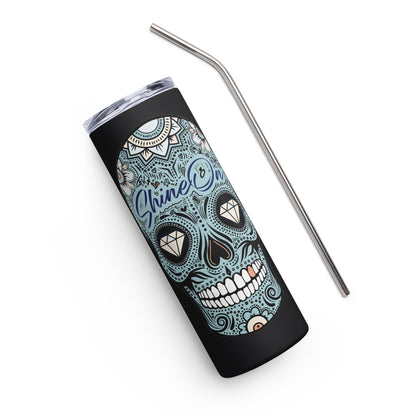 ShineOn Sugar Skull Stainless steel tumbler