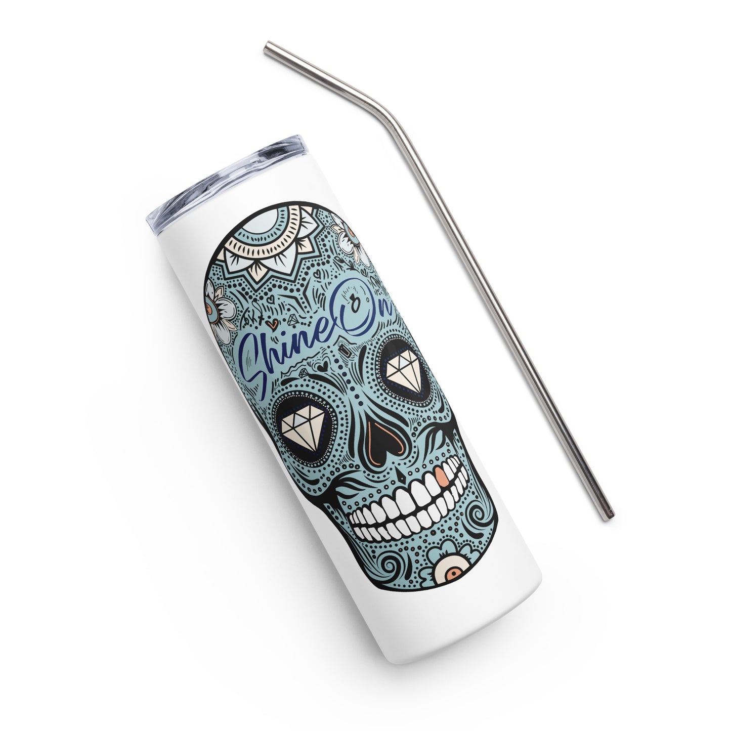 ShineOn Sugar Skull Stainless steel tumbler